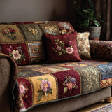 Quilted sofa cover with floral cottage NCU0VL2994