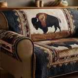Quilted sofa cover with decorative pattern NCU0VT284