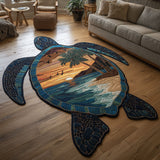 Custom Turtle-Shaped Carpet Coastal Paradise NCU0NT12610