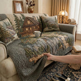 Quilted sofa cover with forest pattern NCU0TD1797