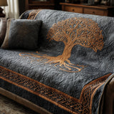 Quilted sofa cover with tree of life NCU0VT364