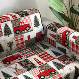 Quilted sofa cover with Christmas pattern NCU0VT283