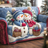 Quilted sofa cover with Christmas pattern NCU0VT325