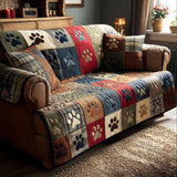 Quilted sofa cover with cheerful prints NCU0NT11190