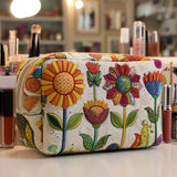 Quilted beauty case with cheerful flower NCU0NT10232