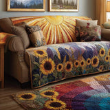Quilted sofa cover with solar pattern NCU0VT337