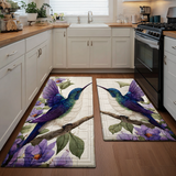 Non-slip kitchen rug with delicate hummingbirds NCU0DK10911