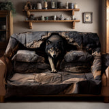 Quilted Sofa Cover with Wild Nature NCU0PT9725