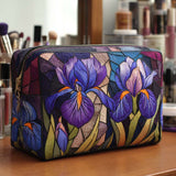 Quilted beauty bag with floral pattern