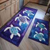 Non-slip kitchen mat with sea turtle NCU0NT11130