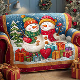 Quilted sofa cover with Christmas pattern NCU0VT325