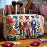 Quilted beauty bag with nutcracker
