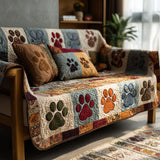 Quilted sofa cover with paws and meadow NCU0PT10910