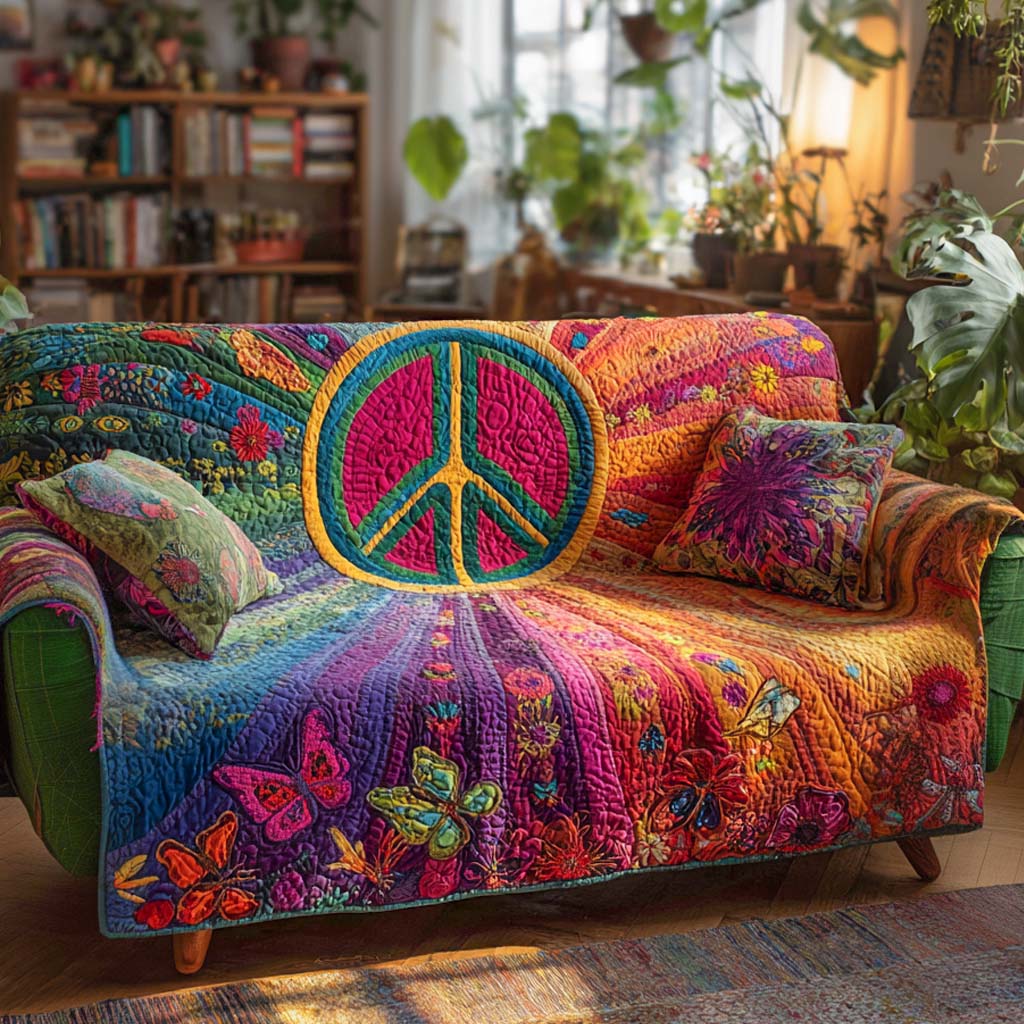 Quilted sofa cover in hippie style NCU0VT292