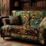 Quilted sofa cover with nature roots NCU0NT11847