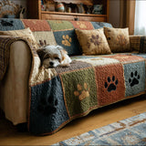 Quilted sofa cover with rustic paw NCU0PT10900