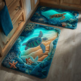 Non-slip kitchen mat with serene tide NCU0TD1442