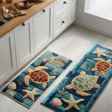 Non-slip kitchen rug with a tranquil seaside NCU0TD1441