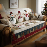 Quilted sofa cover with Christmas pattern NCU0VT301