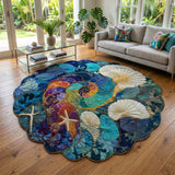 Custom Wave-Shaped Area Rug NCU0PT11688