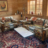 Quilted Sofa Cover in Rustic Style NCU0TD1802